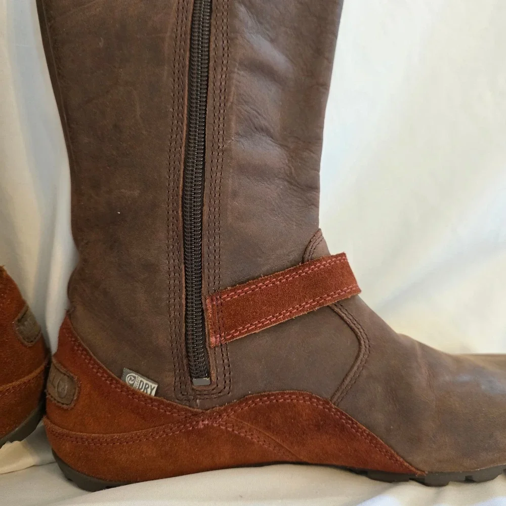 Merrell Womens Haven Autumn Cinammon Boots Size 7.5 Leather Suede Waterproof